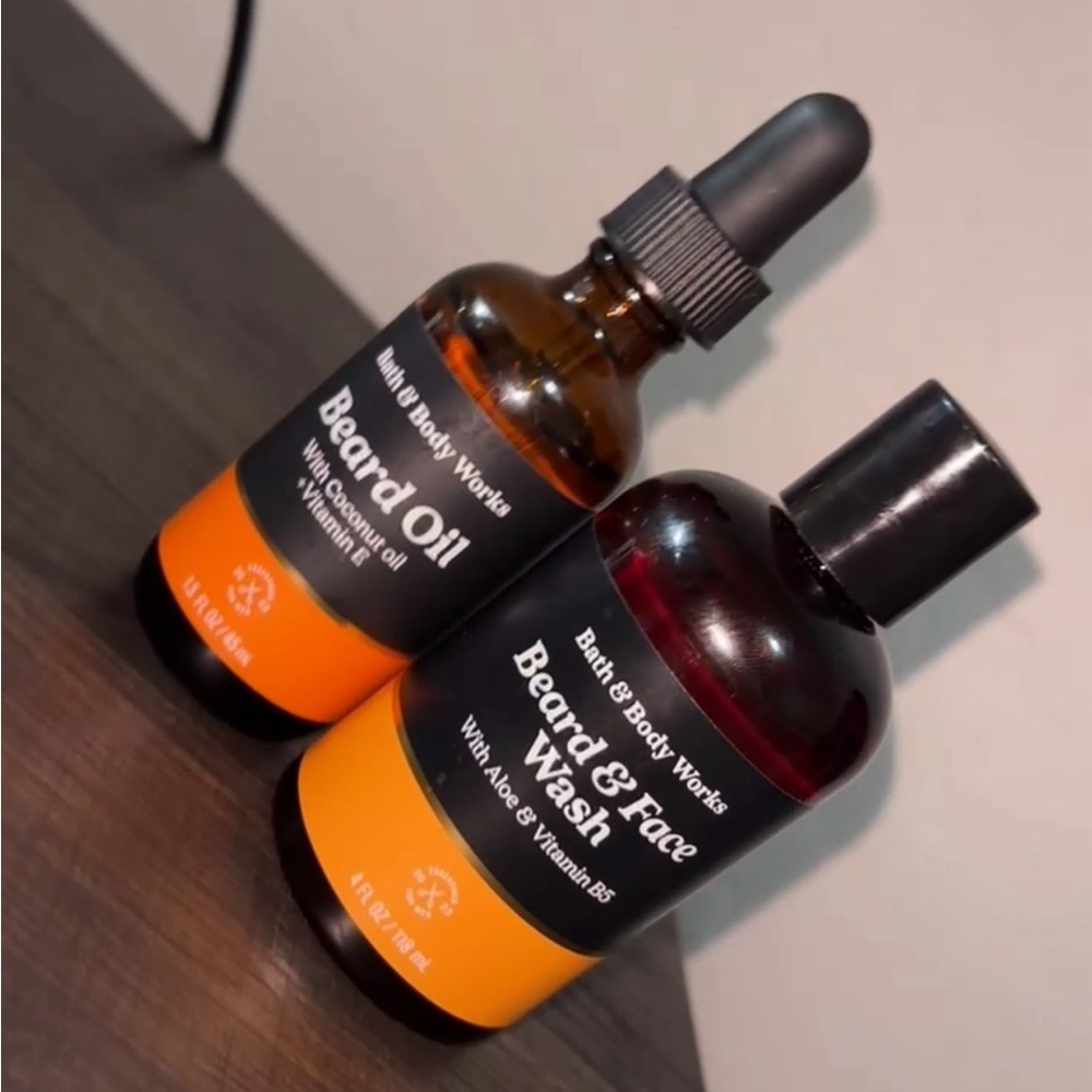 Beard wash and beard oil